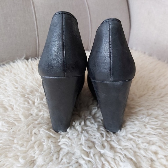 ASH Fuji wedge booties, black leather, size 38.5 - Picture 2 of 8